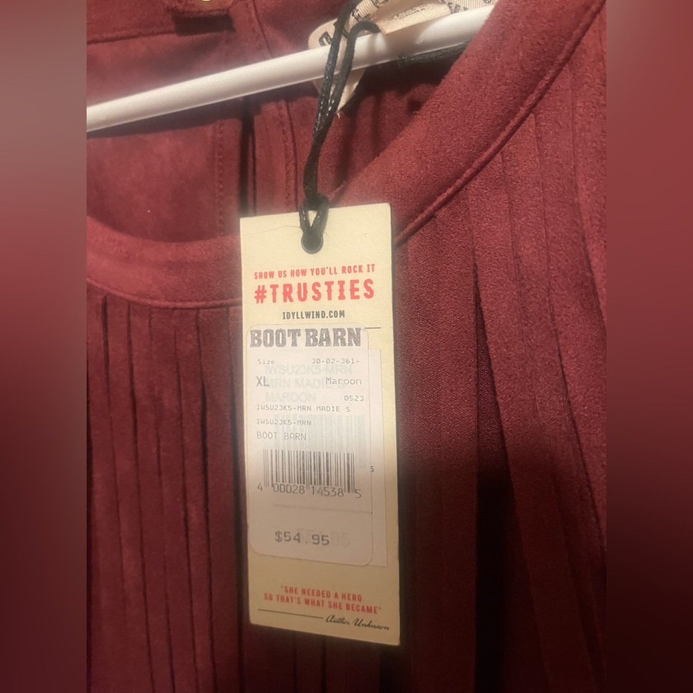 Brand new suede top